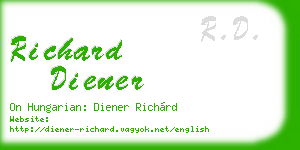 richard diener business card